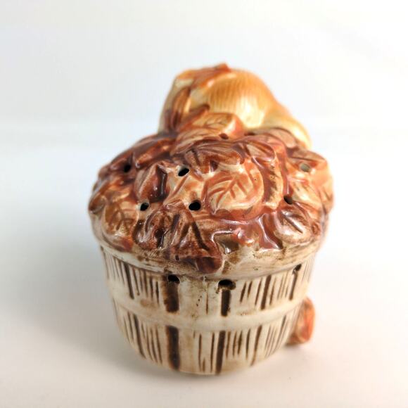 Vtg Avon Cocker Spaniel Puppy Dog Basket Fun Ceramic Pomander Potpourri Holder - Picture 4 of 5